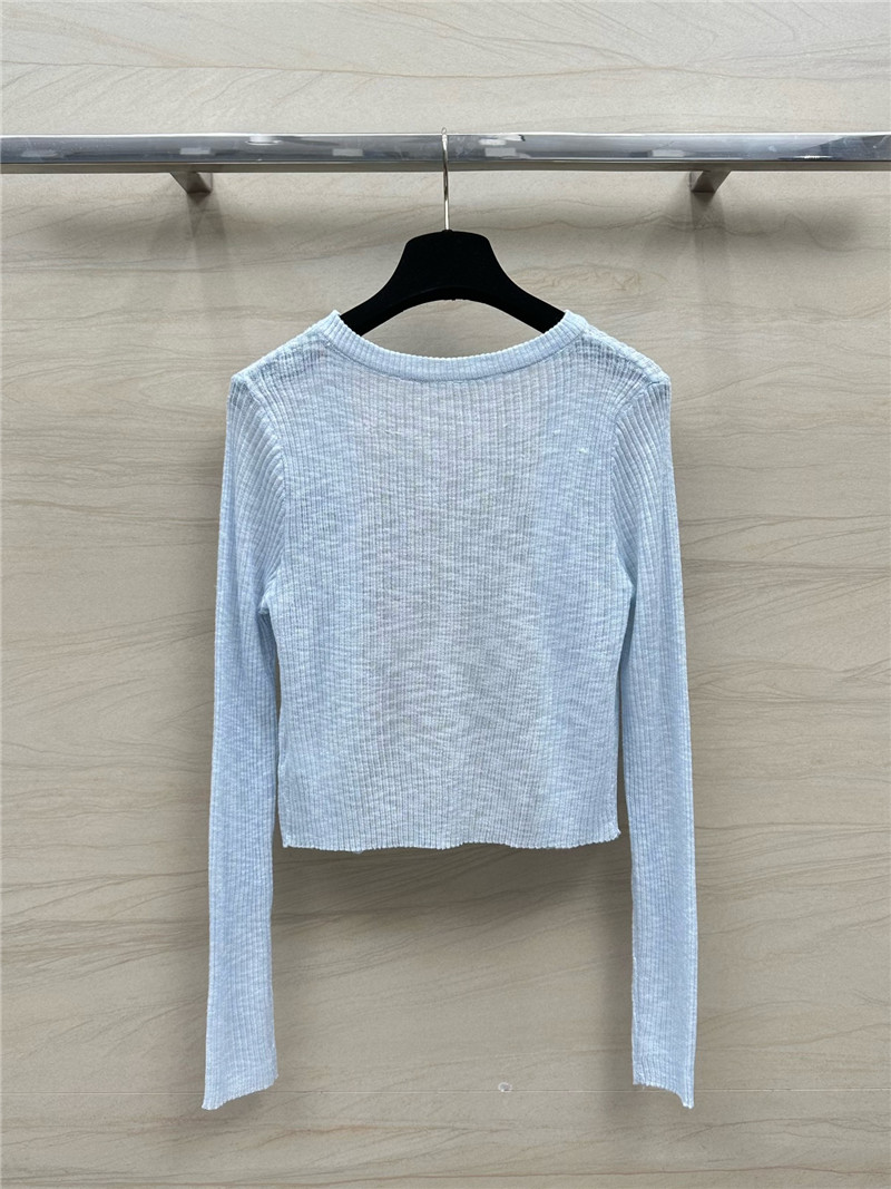 L0ew* blue linen yarn cardigan