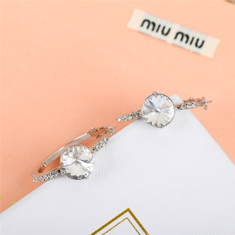 m1um1u full D1am0nd single large D1am0nd earrings