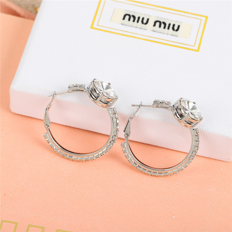m1um1u full D1am0nd single large D1am0nd earrings