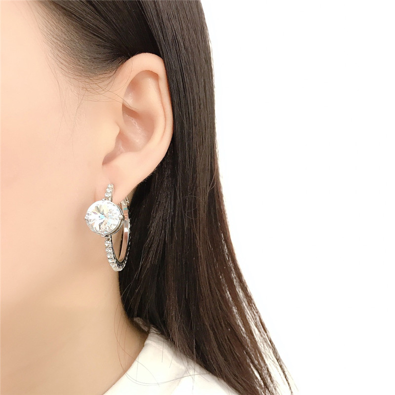 m1um1u full D1am0nd single large D1am0nd earrings