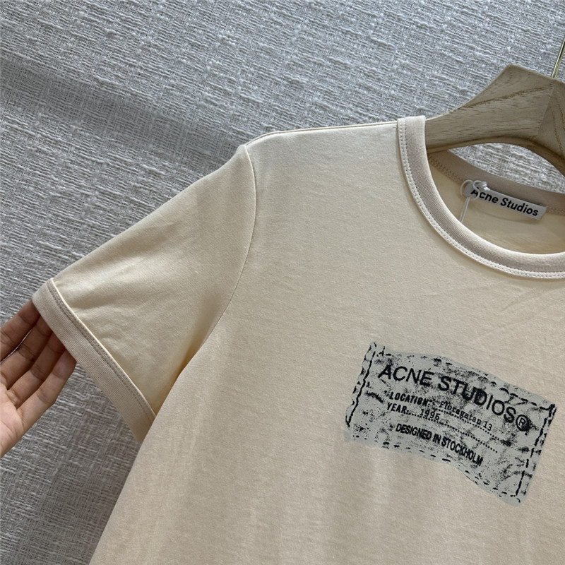 acne studios positioning logo pattern printed T-shirt replica clothing