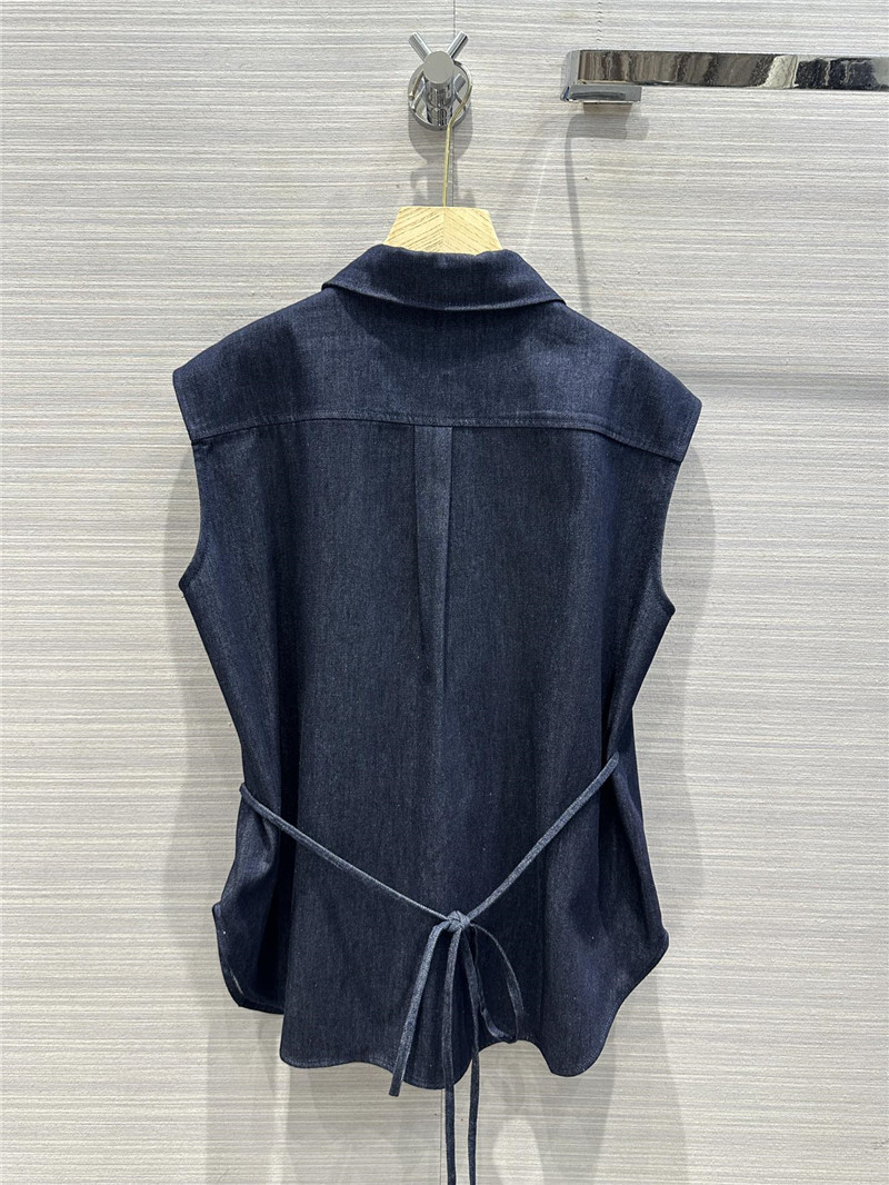 The R0w original color denim vest suit replica clothes