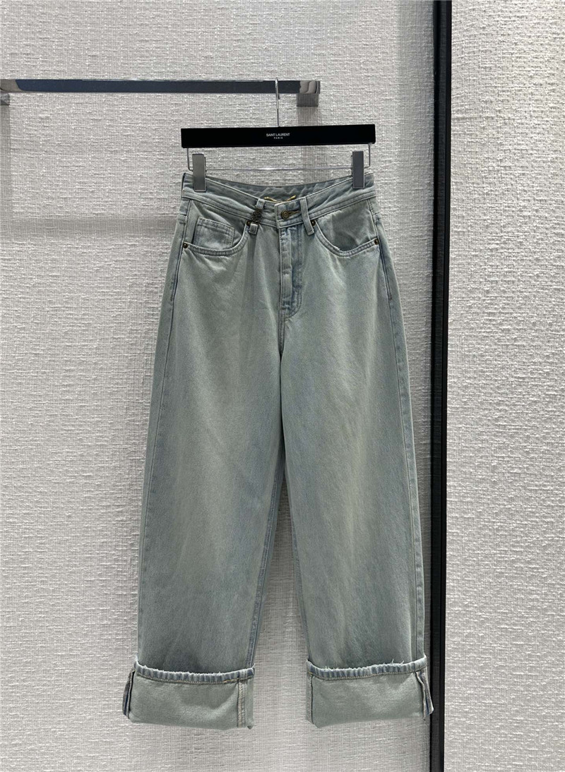 Y51 rolled hem jeans replica clothes