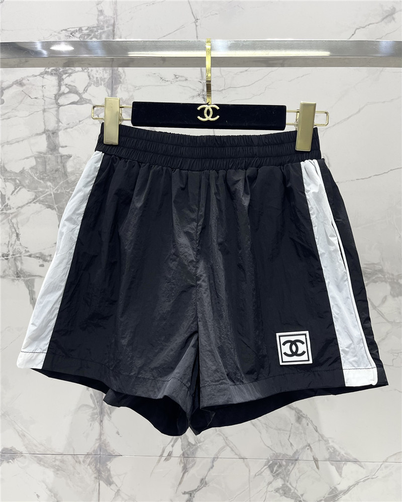 Ch**el contrasting color jacket + shorts set replica clothes