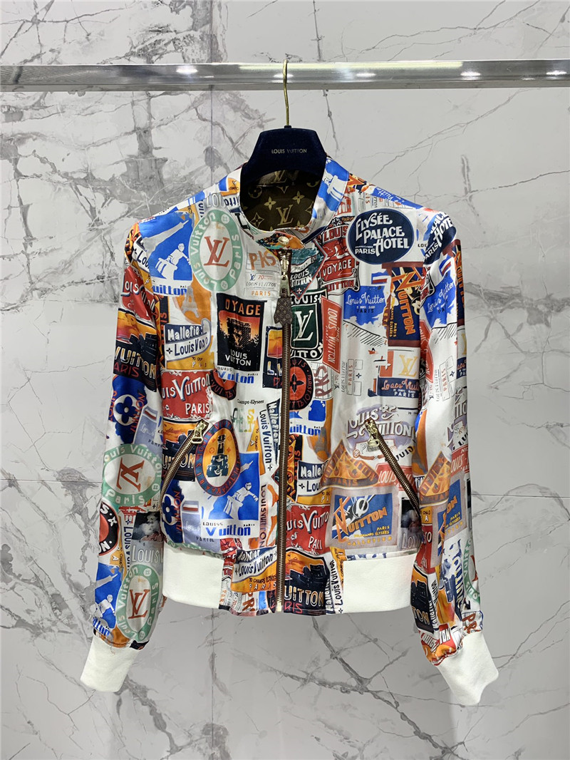 l0vis Vvtt0n lv reversible mulberry silk jacket replica clothing