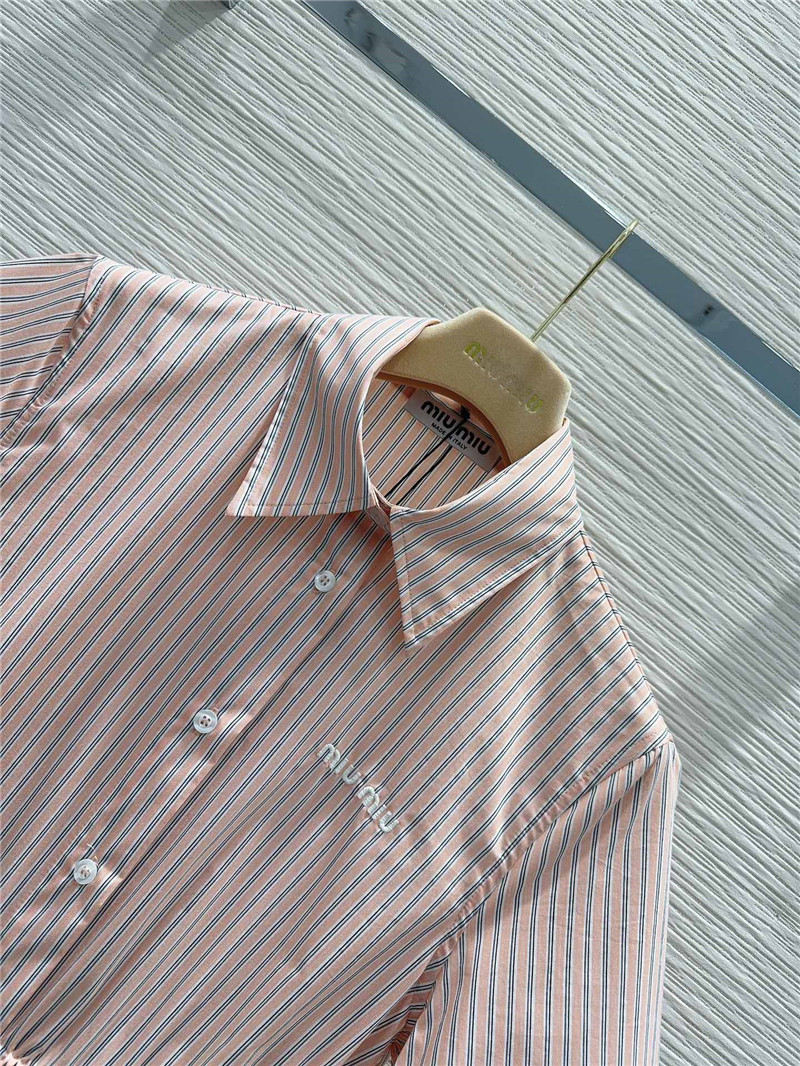 M1um1u striped textile shirt dress replica clothing sites