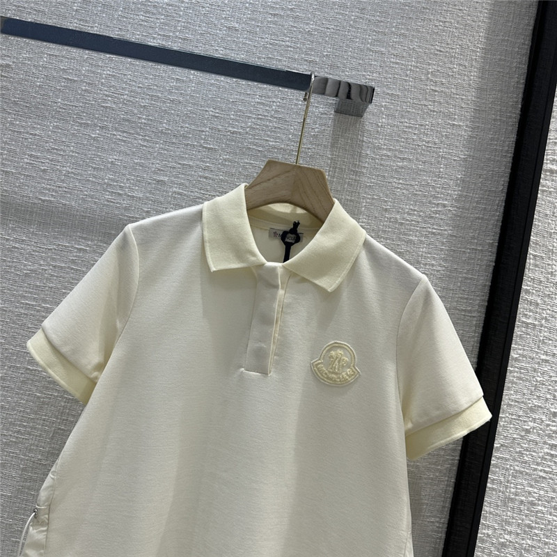 Moncler Logo Cotton Jersey Polo Shirt