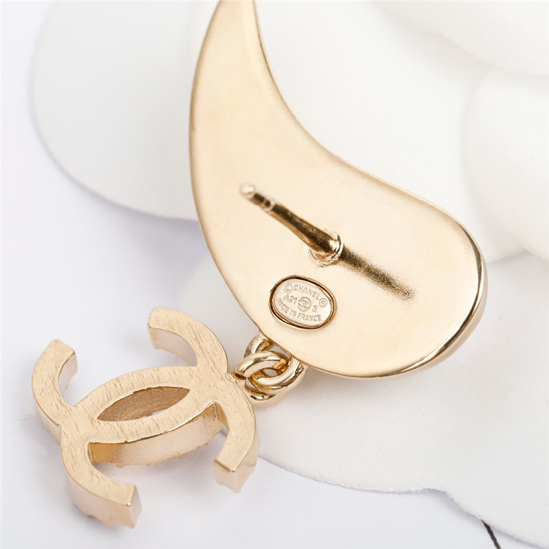 Ch**el angel wings double c earrings