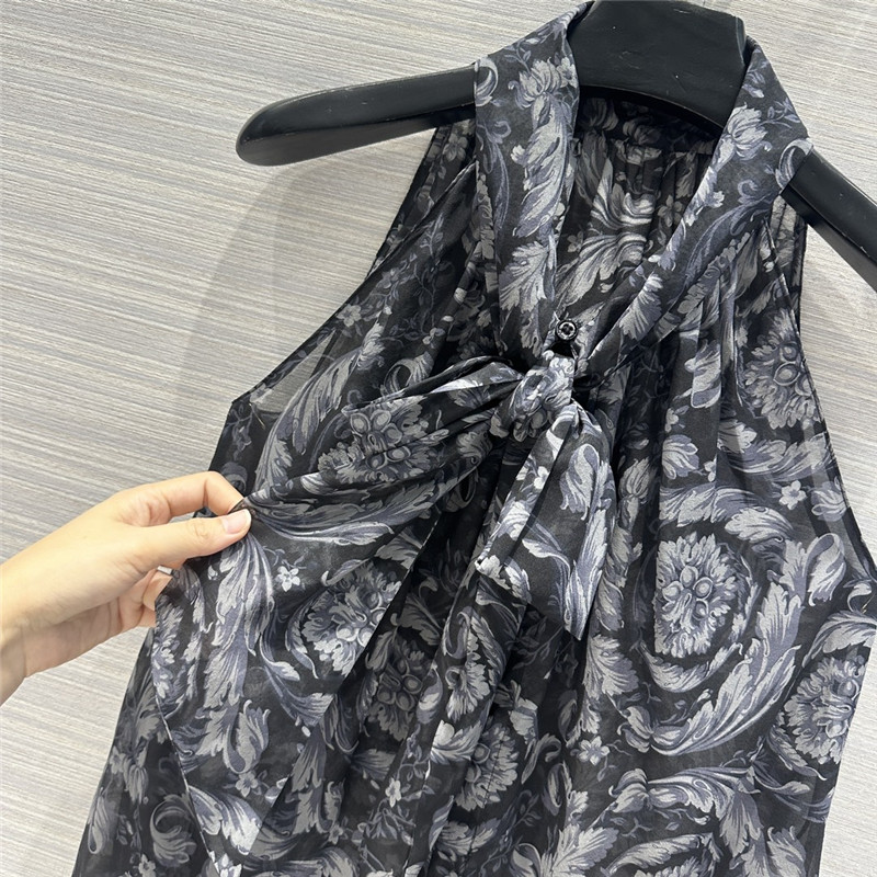 Versace positioning printed silk shirt replica designer clothes