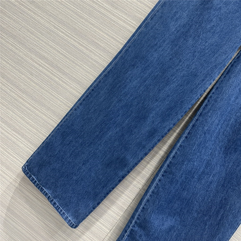 M1um1u soft denim mid-low-rise straight pants replica clothing