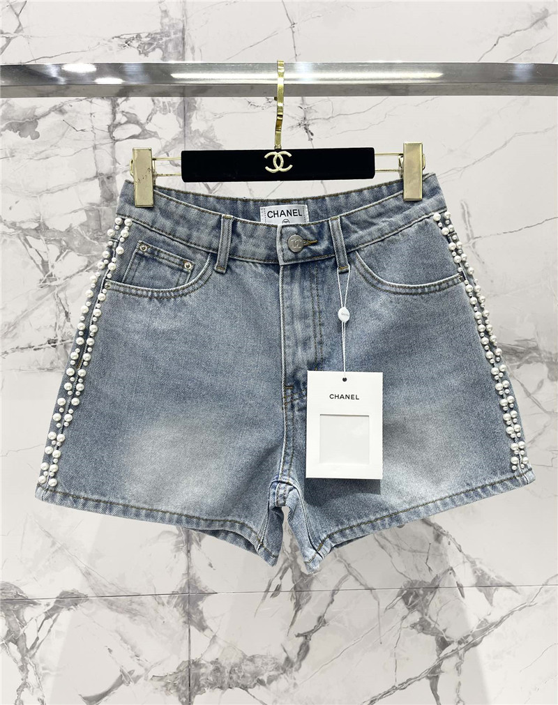 Ch**el beaded shorts on both sides replica d&g clothing