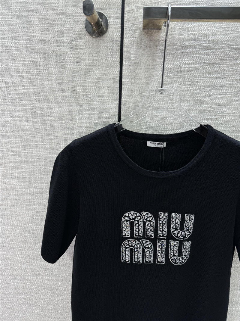 M1um1u knitted short-sleeved replica clothing