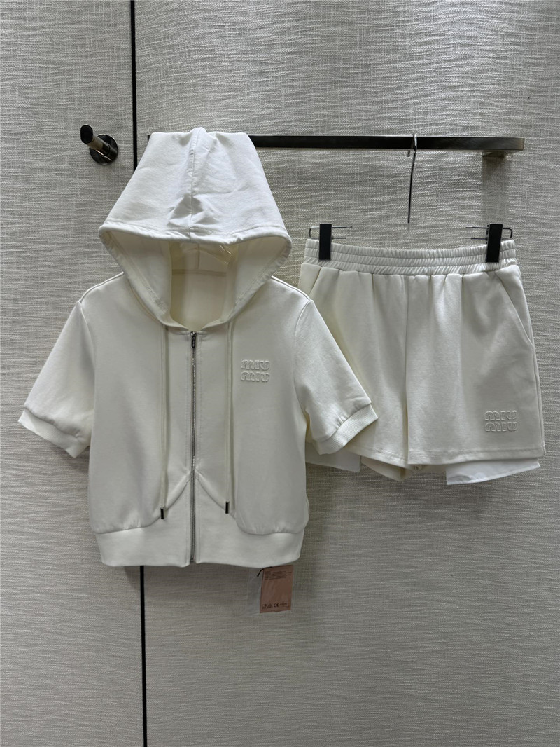 M1um1u hooded jacket + small hot pants set replica clothing sites