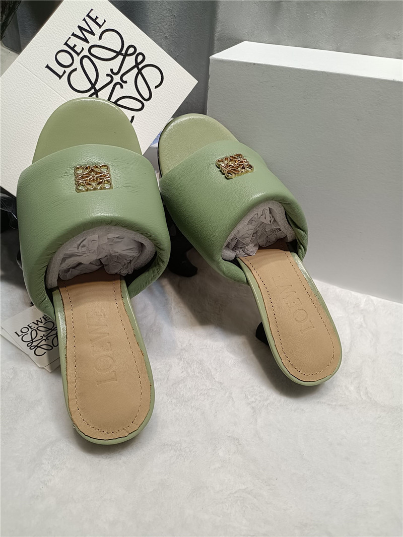 L0ew* anagram medallion kitten-heel mules