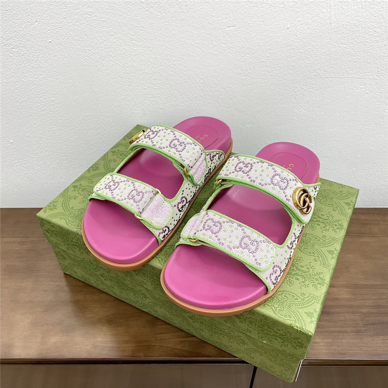 Gvc*1 gg canvas crystal-embellished sandals