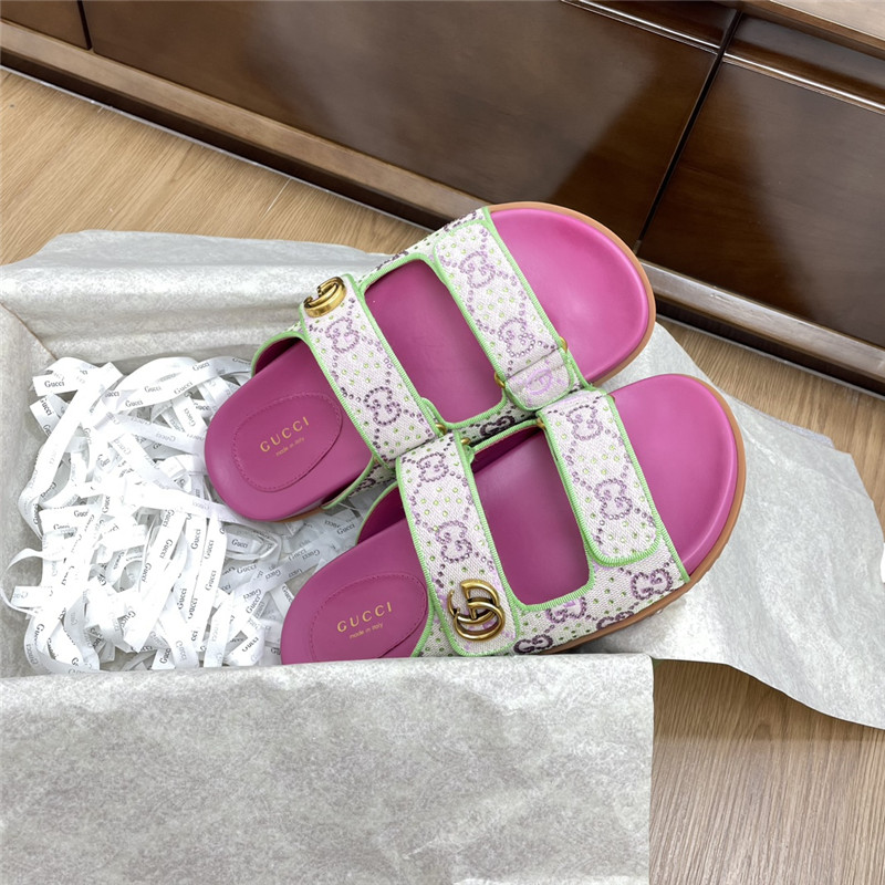 Gvc*1 gg canvas crystal-embellished sandals