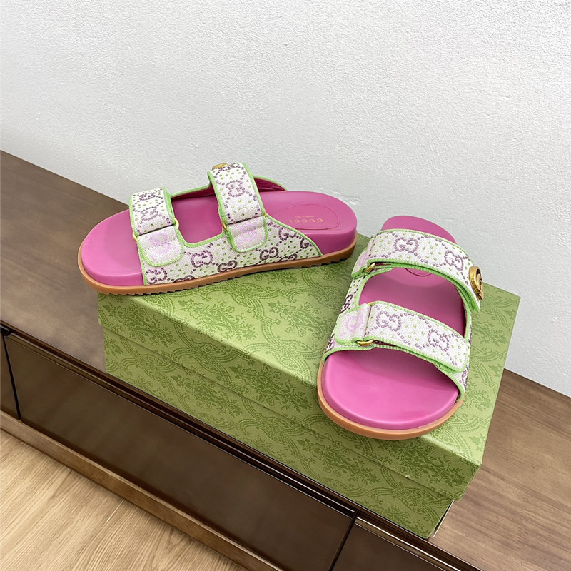 Gvc*1 gg canvas crystal-embellished sandals