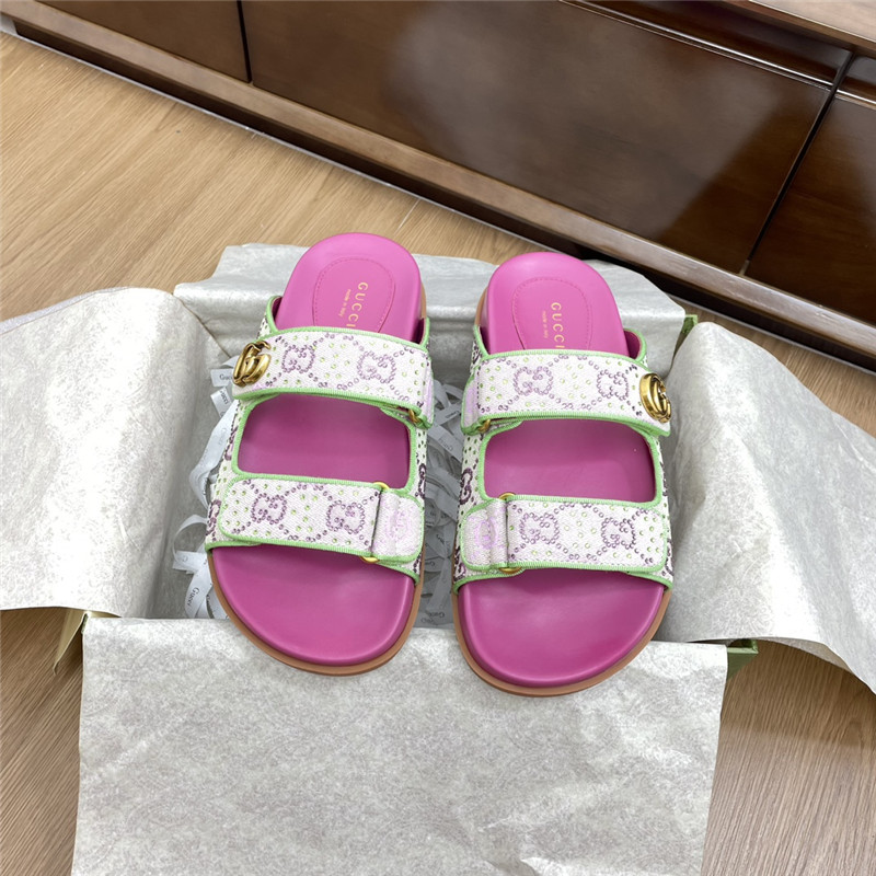 Gvc*1 gg canvas crystal-embellished sandals