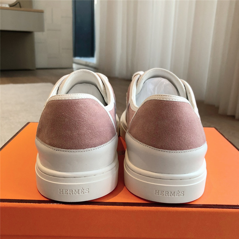 H**me5 canvas print lace-up sneakers in pink