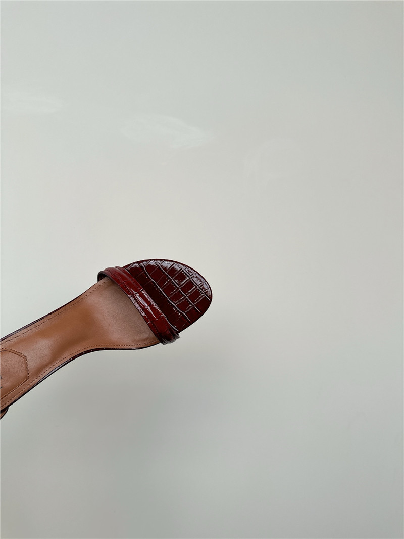 F**di keefa burgundy leather slingback sandals