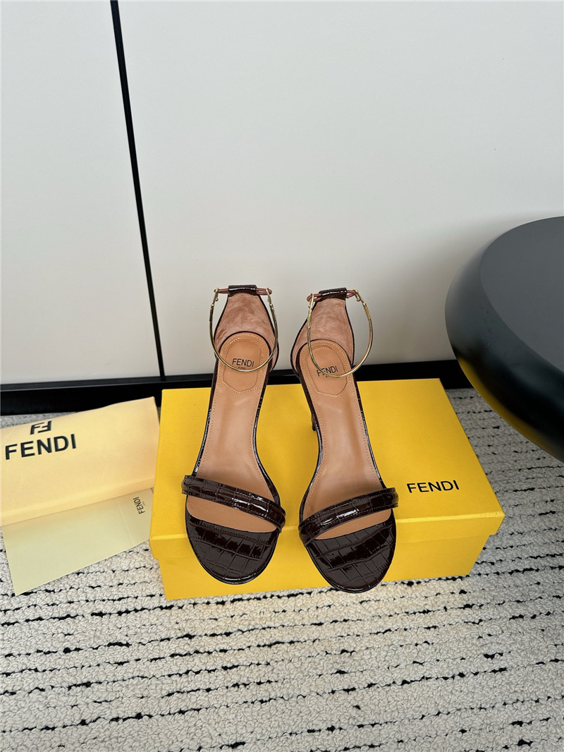F**di keefa leather slingback sandals