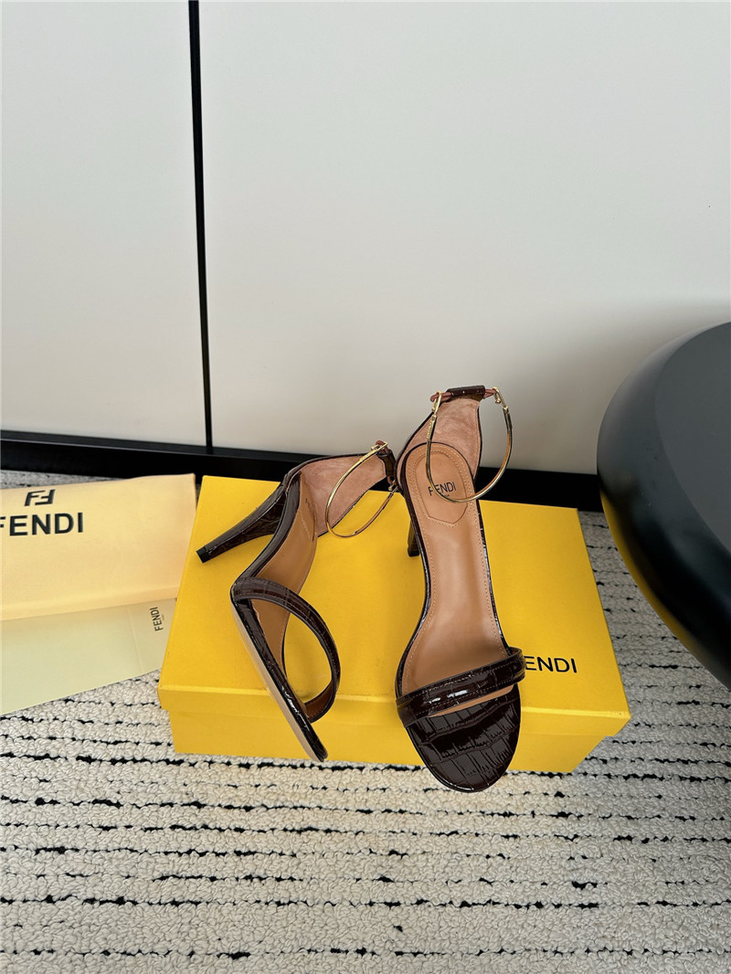 F**di keefa leather slingback sandals
