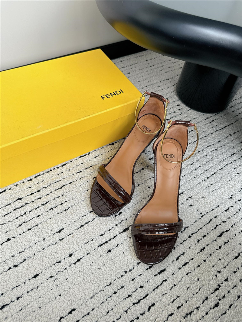 F**di keefa leather slingback sandals