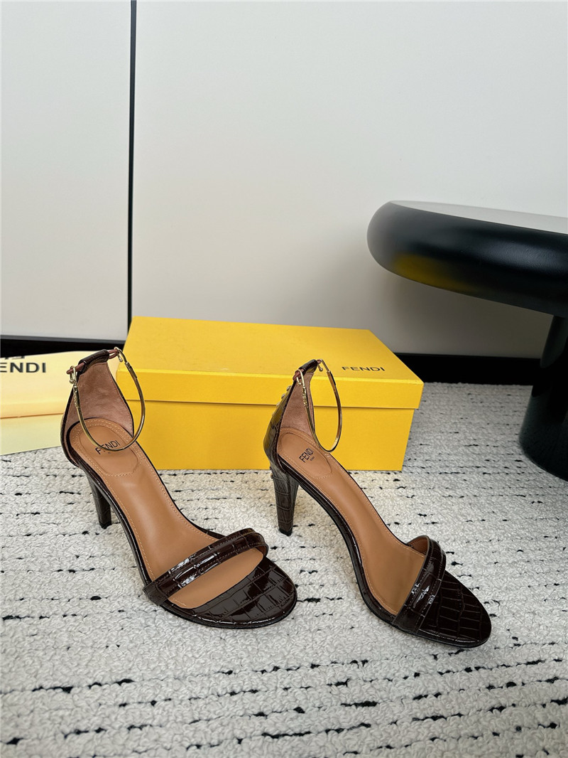 F**di keefa leather slingback sandals