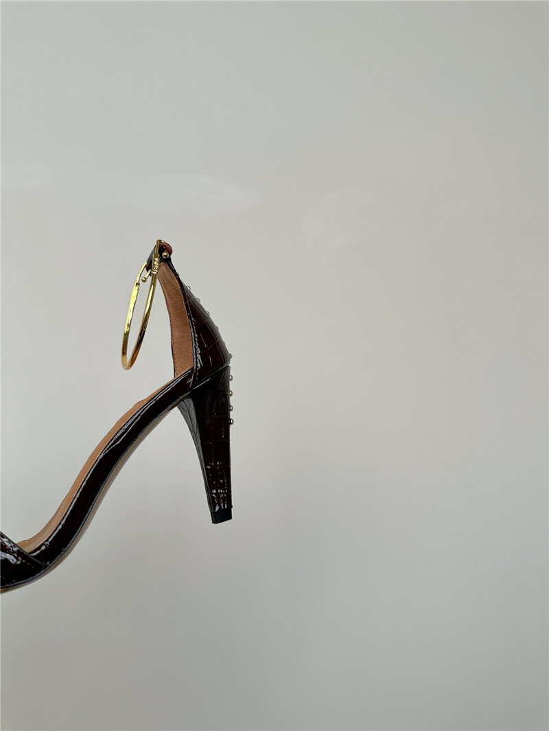 F**di keefa leather slingback sandals