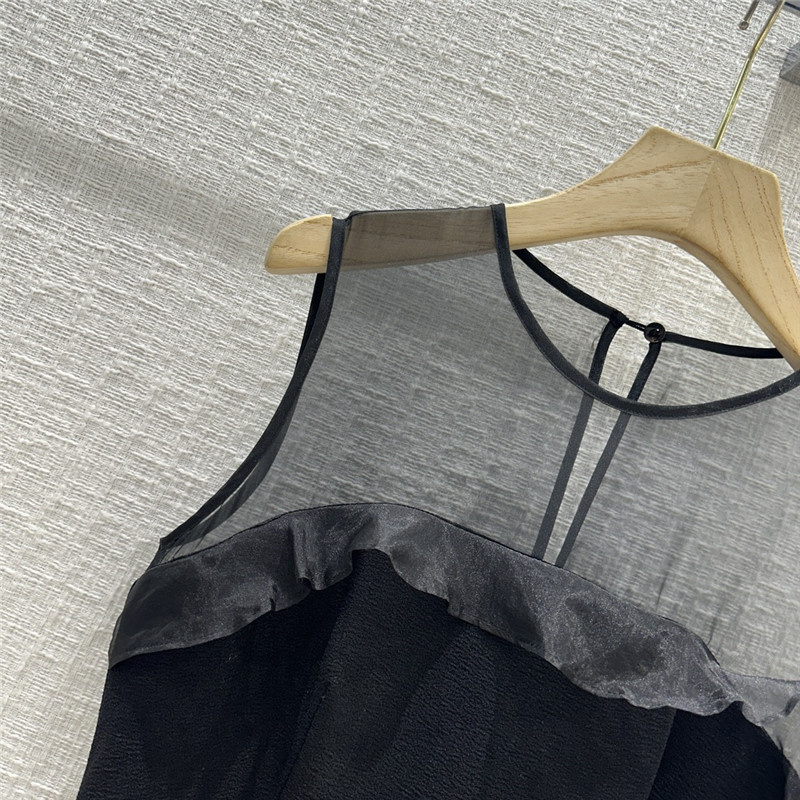 D10r tulle stitching lace sleeveless long dress replica clothing