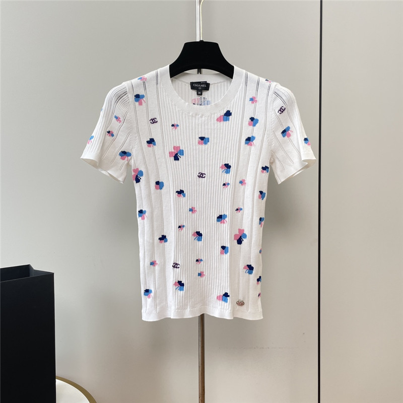 Ch**el short-sleeved sweater replica clothing