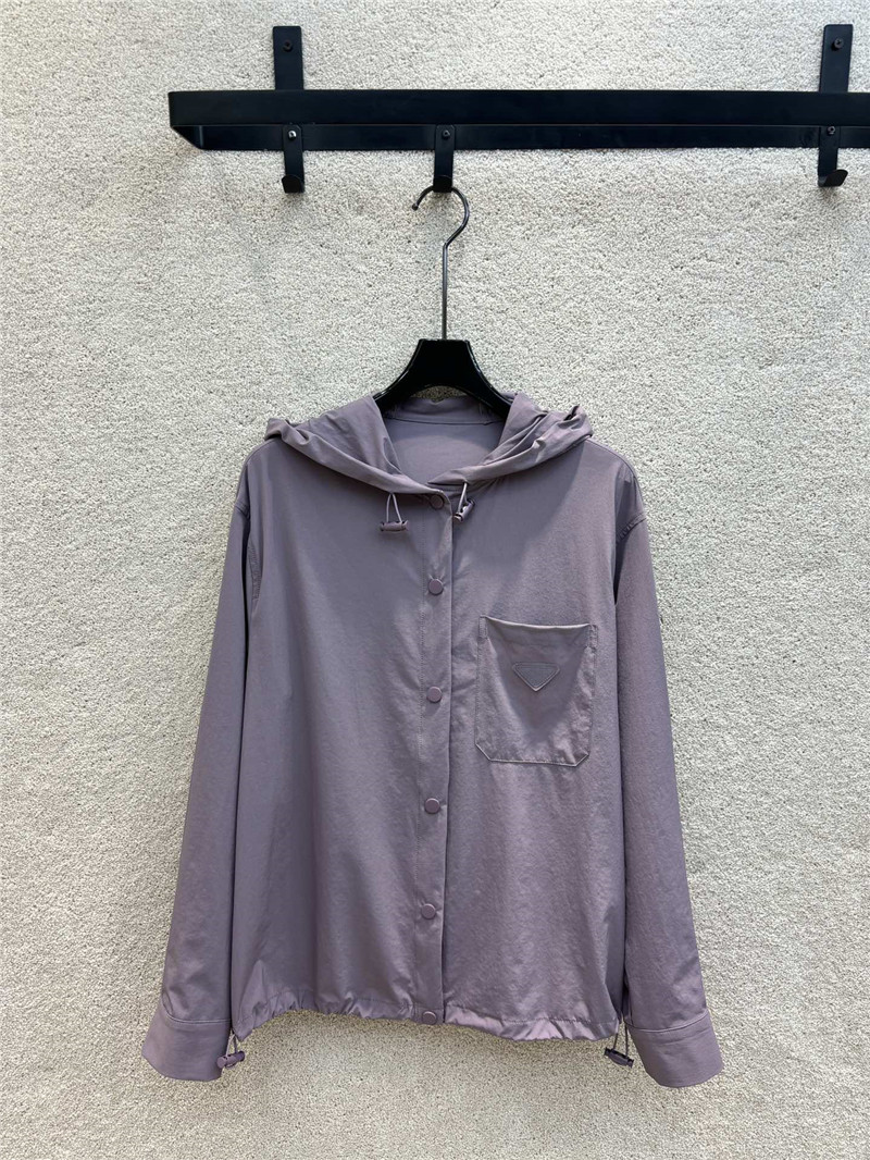 Pra*a hooded trench shirt replica d&g clothing