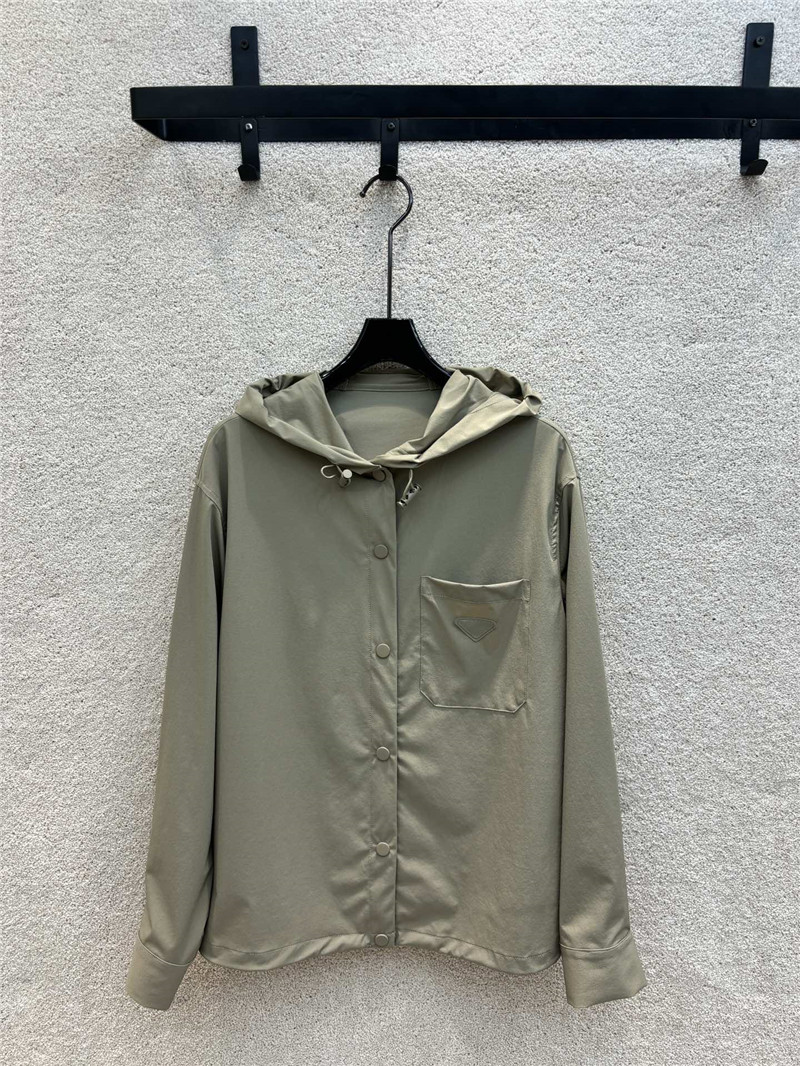 Pra*a hooded trench shirt replica d&g clothing