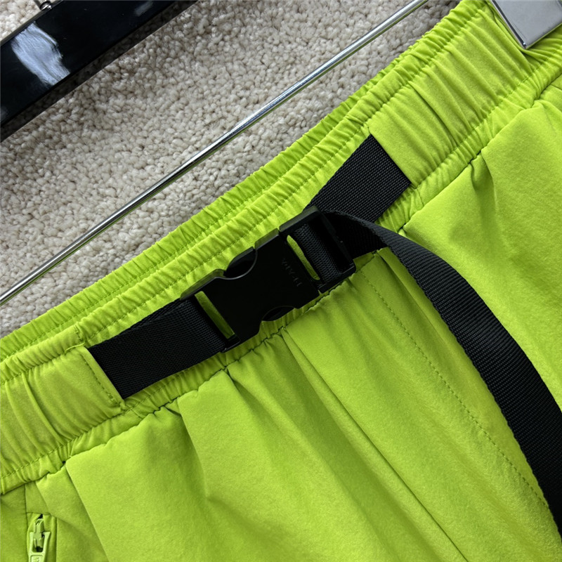 Pra*a functional buckle cuff casual pants replica clothing