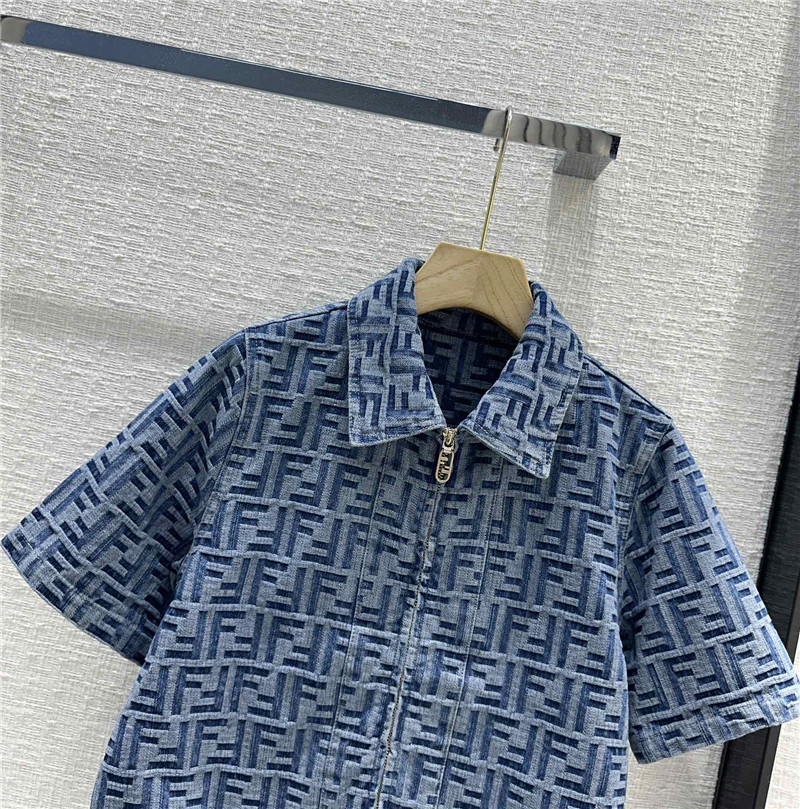 F**di short sleeve denim jacket short coat replica clothes