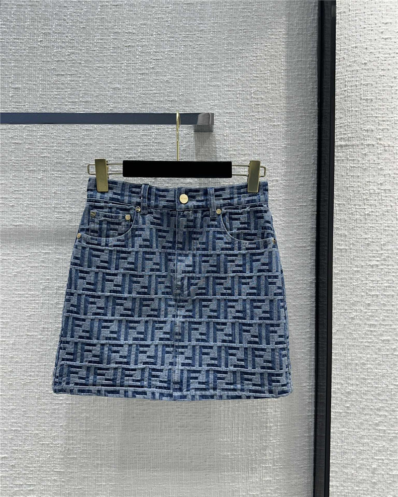 F**di denim skirt cheap replica designer clothes