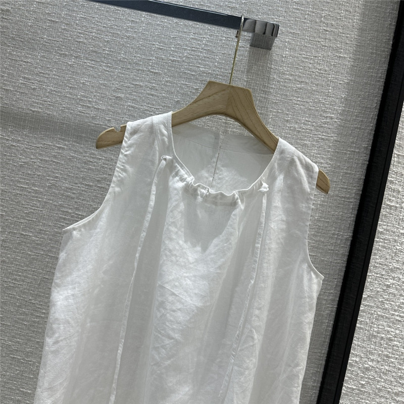 The R0w pleated crew neck vest top cheap replica designer clothes