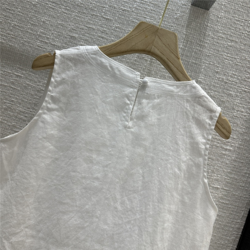 The R0w pleated crew neck vest top cheap replica designer clothes