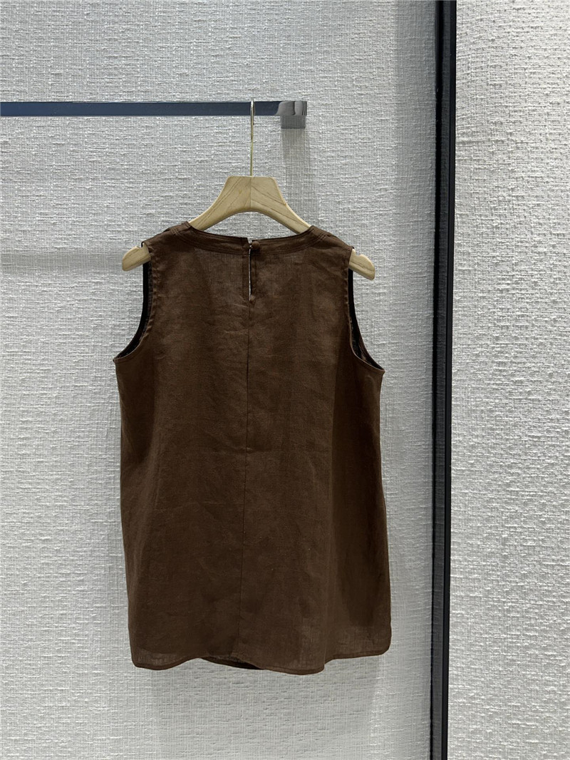 The R0w pleated crew neck vest top cheap replica designer clothes