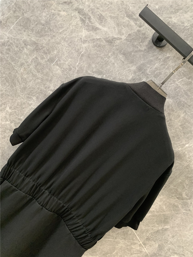Gvc*1 zipper black short sleeve dress replica clothing