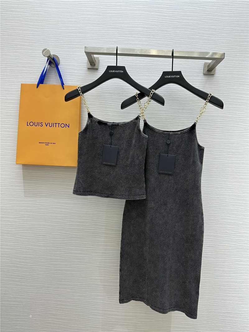 l0vis Vvtt0n lv distressed suspender skirt replicas clothes