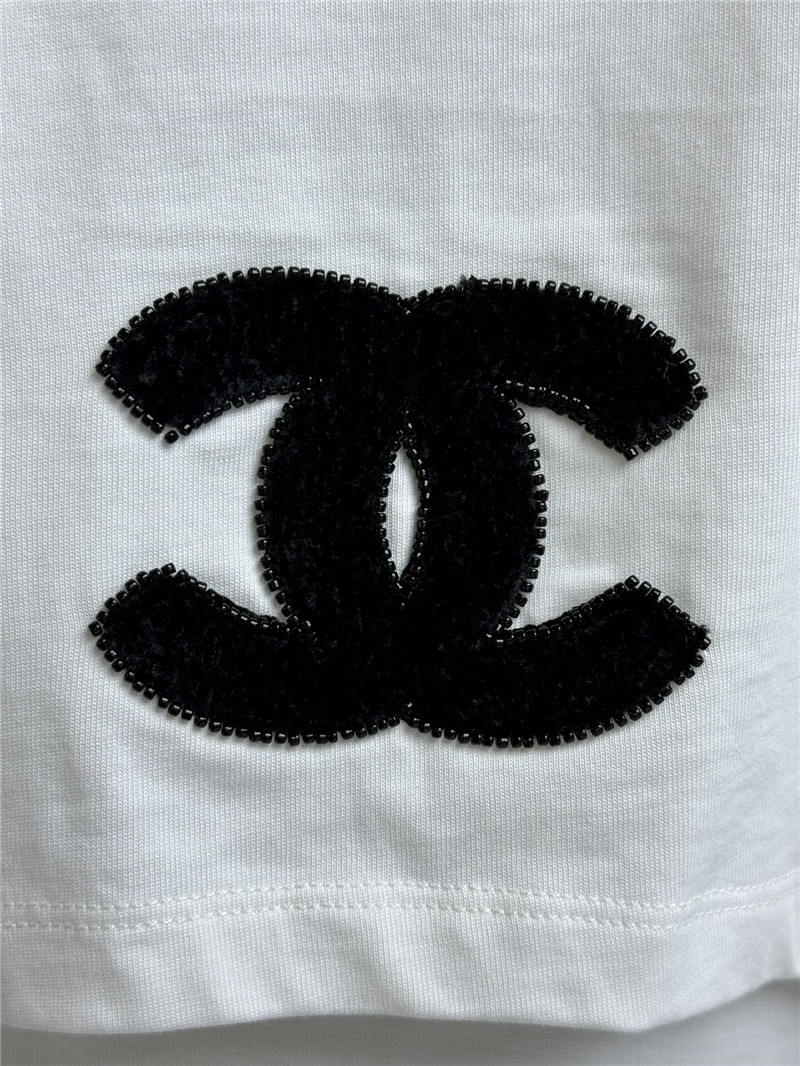 Ch**el drawstring waist t-shirt replica designer clothes