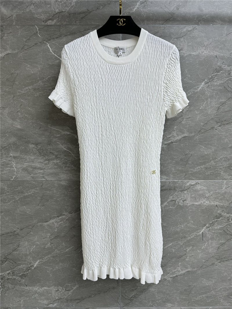 Ch**el ruffled knitted skirt replica clothes