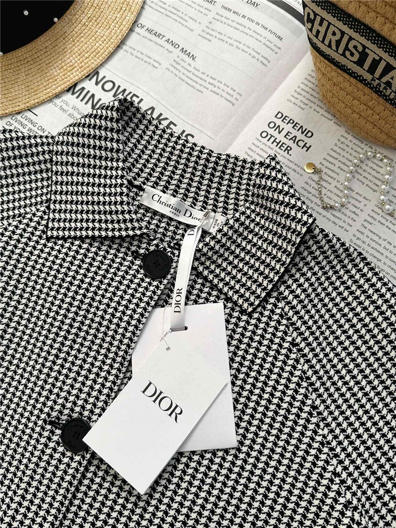 D10r houndstooth short sleeve cardigan