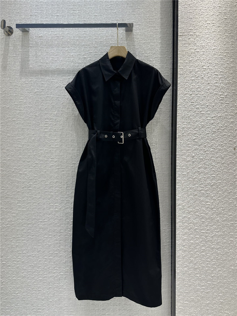 D10r small collar waist long dress replica designer clothes