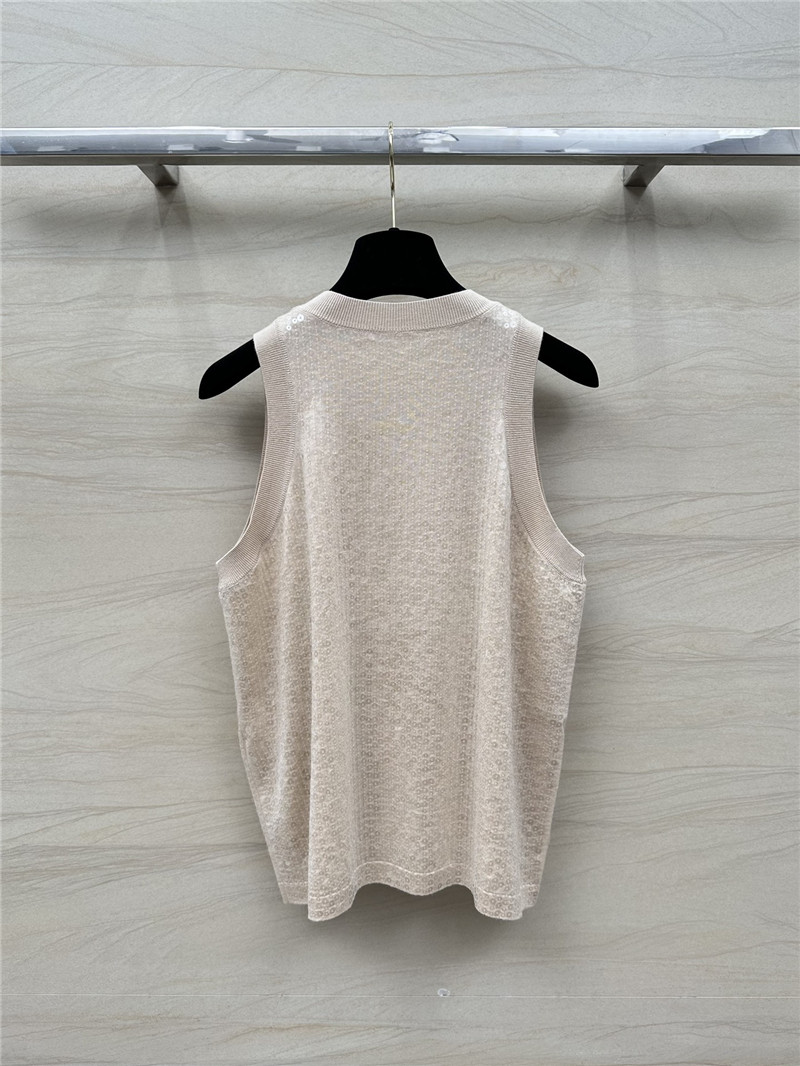 BC sequined silk vest top replica designer clothes