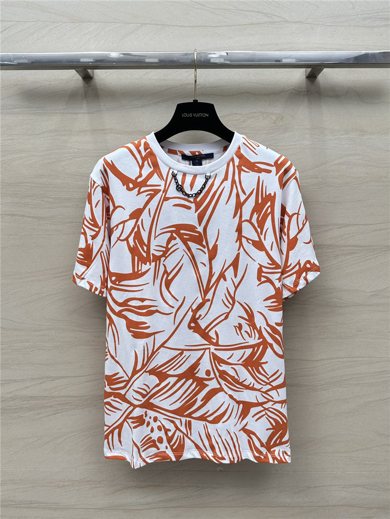 l0vis Vvtt0n lv printed t-shirt top replica d&g clothing