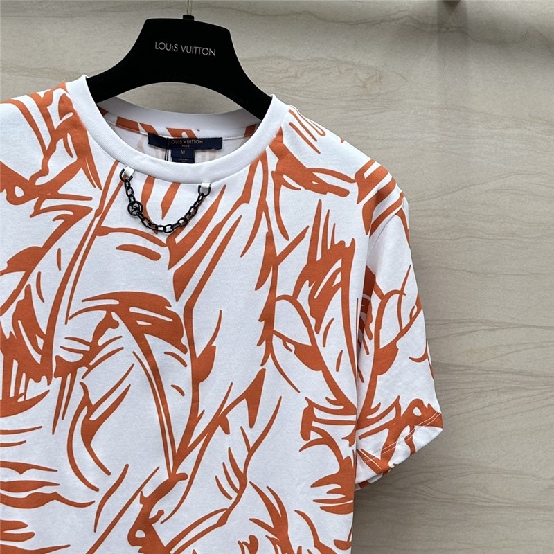 l0vis Vvtt0n lv printed t-shirt top replica d&g clothing