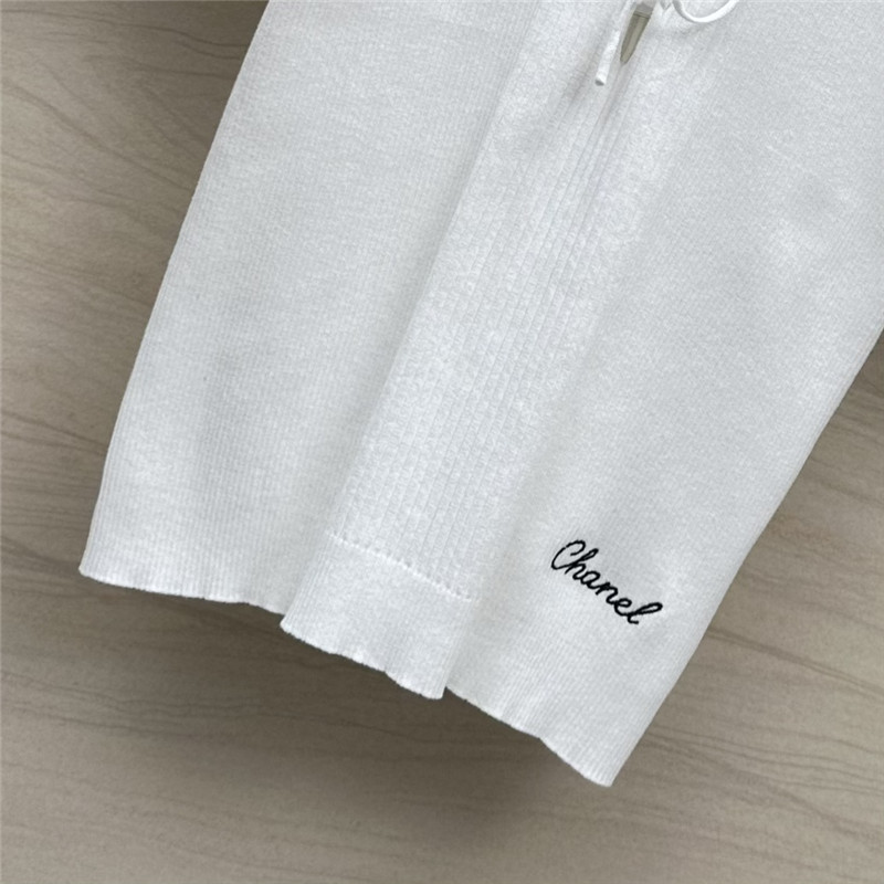 Ch**el knitted short-sleeved top replica d&g clothing