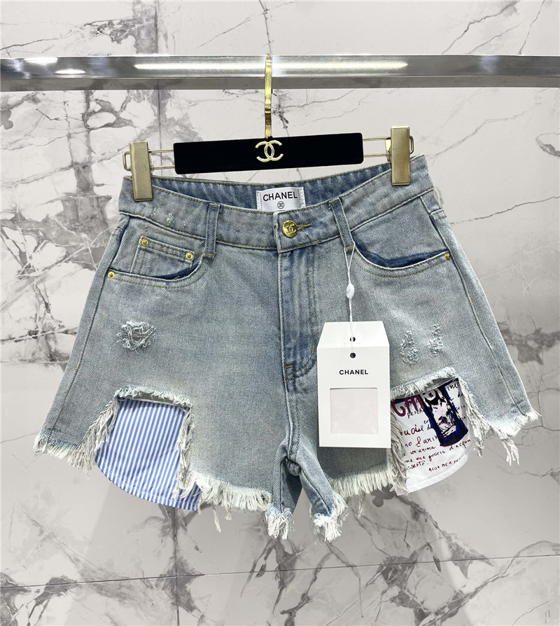 Ch**el heavy denim shorts replica d&g clothing
